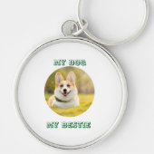 Gepersonaliseerde fotosjabloon voor mijn hond - Mi Sleutelhanger (Voorkant)