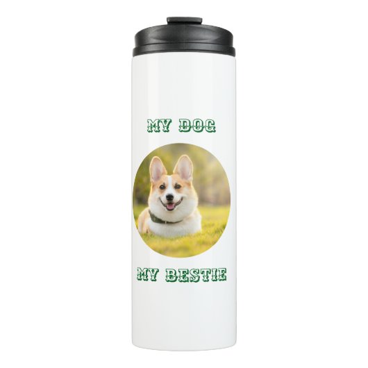 Gepersonaliseerde fotosjabloon voor mijn hond - Mi Thermosbeker (Voorkant)