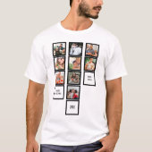Gepersonaliseerde Fotostrip Kerstmis 9 Fotocollage T-shirt (Voorkant)