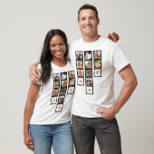 Gepersonaliseerde Fotostrip Kerstmis 9 Fotocollage T-shirt (Unisex)