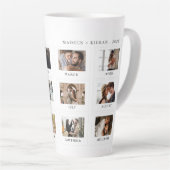 Gepersonaliseerde Fototekst Moderne koppels Love S Latte Mok (Rechterhoek)