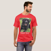 Gepersonaliseerde fototekst Pet Red T-shirt (Voorkant volledig)