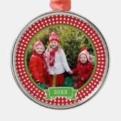 Gepersonaliseerde fototoetsenbordversiering metalen ornament (Voorkant)