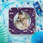 Gepersonaliseerde fotoverjaardag papieren bordje (Feest)