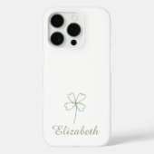 Gepersonaliseerde Four Leaf Clover iPhone Case (Achterkant)