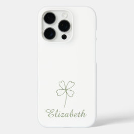 Gepersonaliseerde Four Leaf Clover iPhone Case
