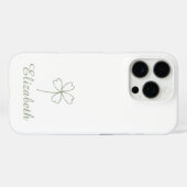 Gepersonaliseerde Four Leaf Clover iPhone Case (Achterkant (horizontaal))