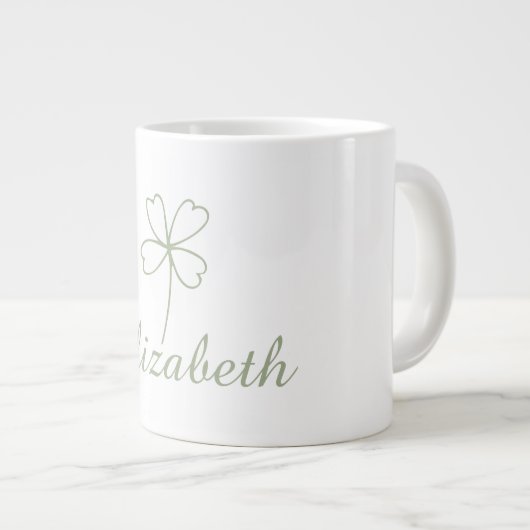 Gepersonaliseerde Four Leaf Clover Specialty Mok - (Voorkant rechts)