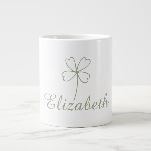 Gepersonaliseerde Four Leaf Clover Specialty Mok - (Voorkant)