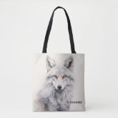 Gepersonaliseerde Fox Canvas tas | Natuur-geïnspir (Voorkant)