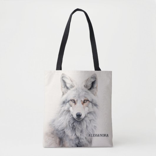 Gepersonaliseerde Fox Canvas tas | Natuur-geïnspir (Voorkant)