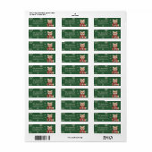Gepersonaliseerde Fox Christmas Retour Adreslabels Etiket (Full Sheet)