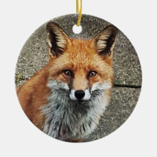 gepersonaliseerde fox keramisch ornament