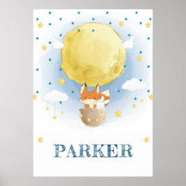 Gepersonaliseerde Fox luchtballon Poster