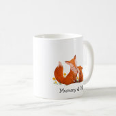 Gepersonaliseerde Fox Mom & Son Mok – Aangepaste n (Voorkant rechts)
