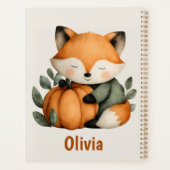 Gepersonaliseerde Fox Pumpkin Halloween Design Planner (Achterkant)