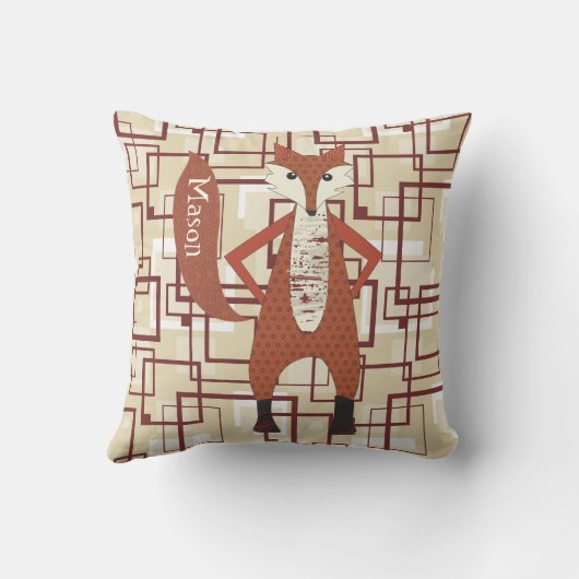 Gepersonaliseerde Fox Reversible Wild Days Kalme D Kussen (Achterkant)