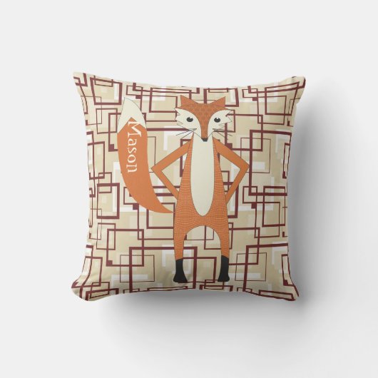 Gepersonaliseerde Fox Reversible Wild Days Kalme D Kussen (Voorkant)