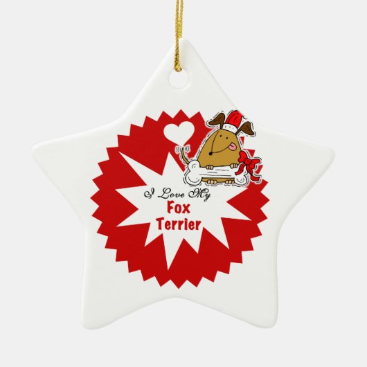 Gepersonaliseerde Fox Terrier Keepsake Ornament (Voorkant)