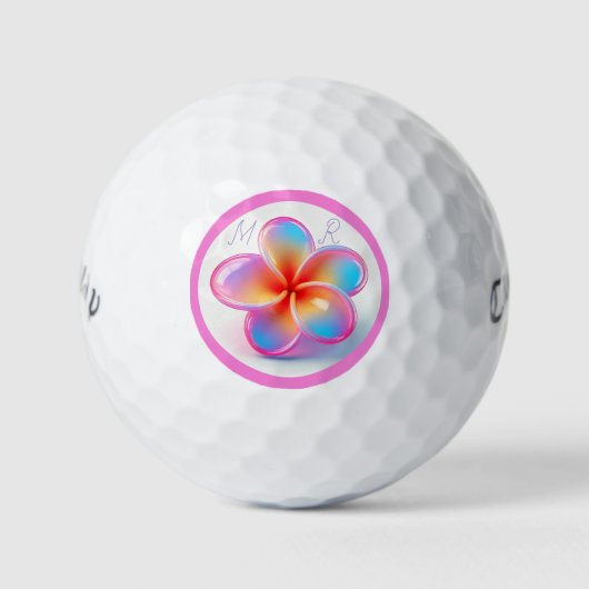 Gepersonaliseerde Frangipani Callaway golfballen (Voorkant)