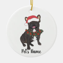 Gepersonaliseerde frank (Black Brindle) Keramisch Ornament