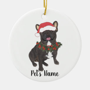 Gepersonaliseerde frank (Black Brindle) Keramisch Ornament