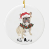 Gepersonaliseerde frank (Blue Fawn Tricolor) Keramisch Ornament (Achterkant)