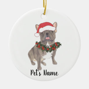 Gepersonaliseerde frank (Blue Silver Grey Lila) Keramisch Ornament