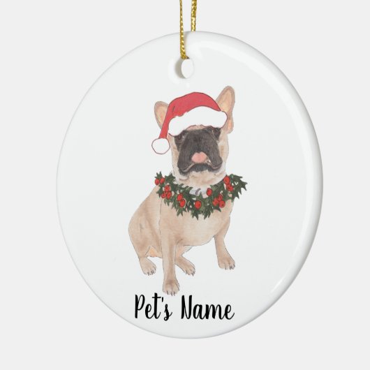 Gepersonaliseerde frank (gemaskeerd) keramisch ornament (Links)