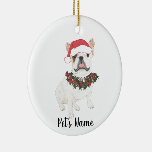 Gepersonaliseerde frank (White Pied) Keramisch Ornament (Rechts)