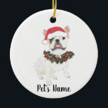 Gepersonaliseerde frank (White Pied) Keramisch Ornament<br><div class="desc">Maak de mooie lijst dit jaar met een gepersonaliseerde versiering van je favoriete kleine elf!</div>