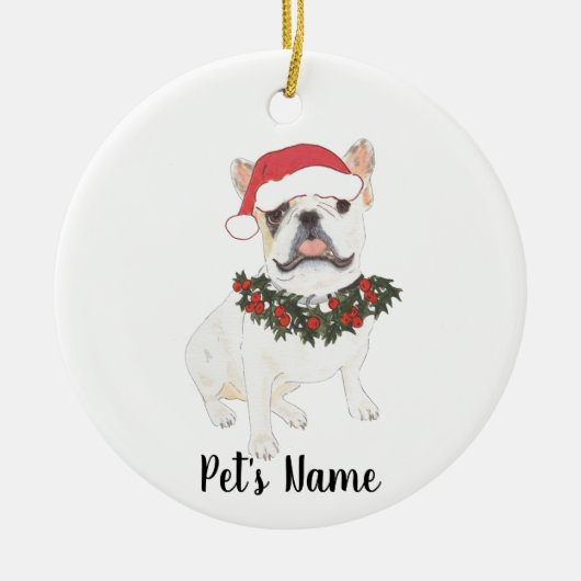 Gepersonaliseerde frank (White Pied) Keramisch Ornament (Voorkant)