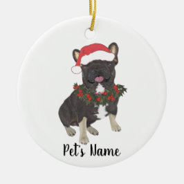 Gepersonaliseerde frank (zwart & Tan Tricolor) Keramisch Ornament