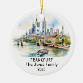 Gepersonaliseerde Frankfurt Ornament, Duitsland Keramisch Ornament (Voorkant)