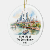 Gepersonaliseerde Frankfurt Ornament, Duitsland Keramisch Ornament (Links)