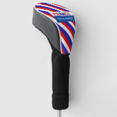 Gepersonaliseerde Frankrijk vlag Golfheadcover (Schuin)
