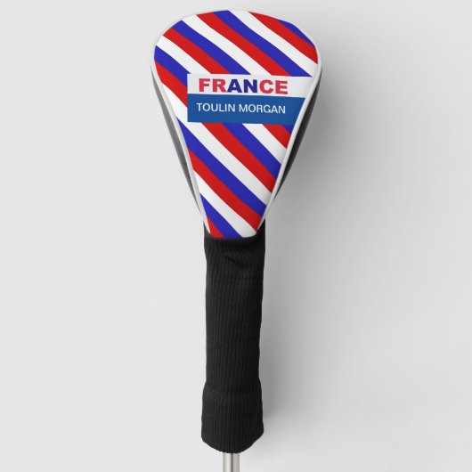Gepersonaliseerde Frankrijk vlag Golfheadcover (Voorkant)