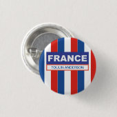 Gepersonaliseerde Frankrijk vlag Ronde Button 3,2 Cm (Voorkant /achterkant)