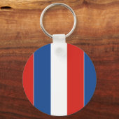 Gepersonaliseerde Frankrijk vlag Sleutelhanger (Achterkant)