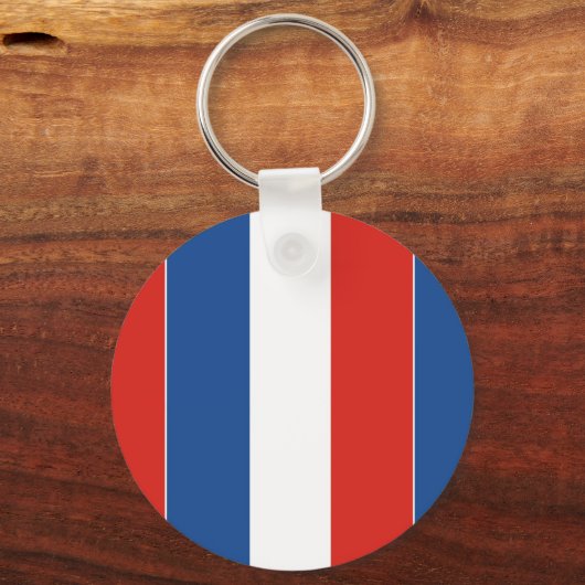 Gepersonaliseerde Frankrijk vlag Sleutelhanger (Achterkant)