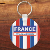 Gepersonaliseerde Frankrijk vlag Sleutelhanger (Voorkant)