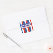 Gepersonaliseerde Frankrijk vlag Vierkante Sticker (Envelop)
