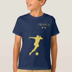Gepersonaliseerde Frankrijk Voetbal T-shirt