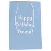 Gepersonaliseerde Franse blauwe geschenkzak Medium Cadeauzakje (Voorkant)