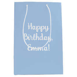 Gepersonaliseerde Franse blauwe geschenkzak Medium Cadeauzakje