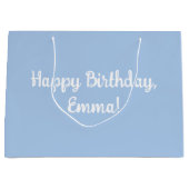 Gepersonaliseerde Franse Blauwe Grote Gift Bag Groot Cadeauzakje (Voorkant)