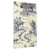 Gepersonaliseerde Franse boerderij Blue Toile de J Klembord (Rechts)