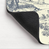 Gepersonaliseerde Franse boerderij Blue Toile de J Muismat (Hoek)