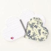 Gepersonaliseerde Franse boerderij Blue Toile de J Notitieboek (Binnen)