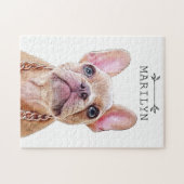 Gepersonaliseerde Franse Bulldog | Cute Frenchie Legpuzzel (Horizontaal)